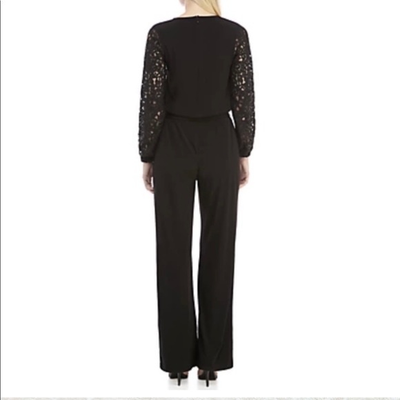 Michael Kors Black Stretch Jumpsuit w/ Lace Sleeves (Size XS) - Picture 2 of 9
